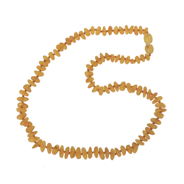 Honey Half-Baroque Raw Baltic Amber Beads Necklace for Adult
