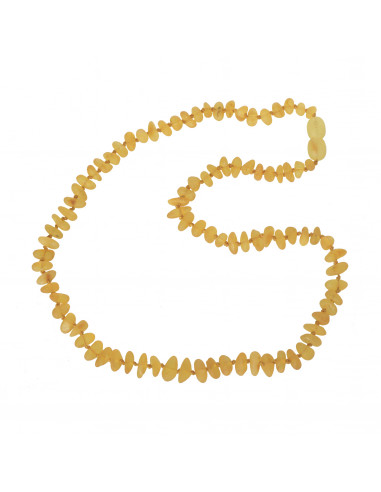 Lemon Half-Baroque Raw Baltic Amber Beads Necklace for Adult