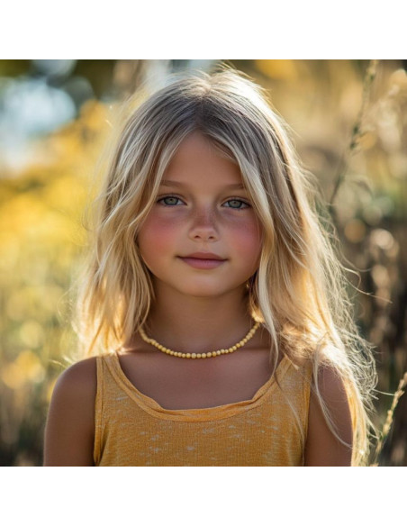 Milky Baroque Raw Baltic Amber Teething Necklace for Baby