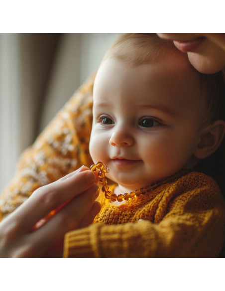 Amber Teething Necklace for Baby