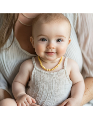 Milky Baroque Raw Baltic Amber Teething Necklace for Baby