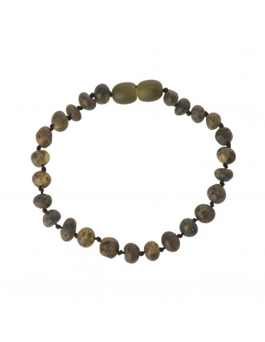 Raw Green Baroque Baltic Amber Teething Bracelet