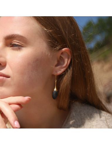 Green Baltic Amber Textured Drop Earrings