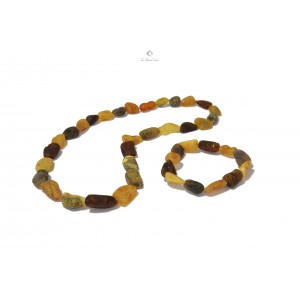 Raw Multicolor Baltic Amber Olive...