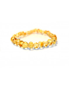 Champagne Polished Baroque Amber Beads Baby Bracelet-Anklet