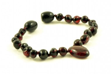 Cherry Polished Baroque Baltic Amber Teething Bracelet for Baby