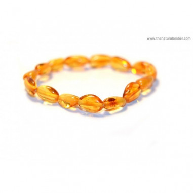 Honey Olive Polished Baltic Amber Teething Bracelet