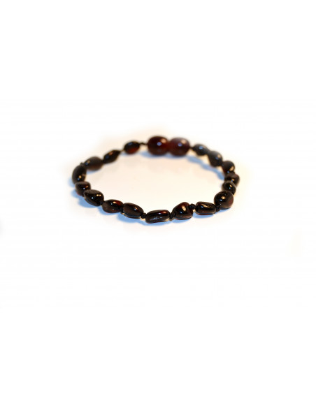 Cherry Olive Polished Amber Beads Baby Bracelet-Anklet
