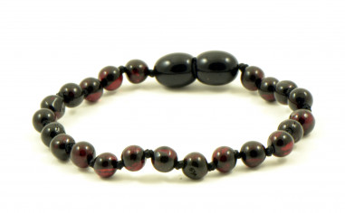 Cherry Round Baltic Amber Teething Bracelet