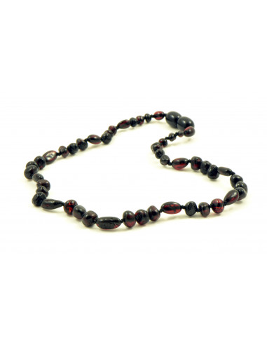 1Cherry Olive & 3 Cherry Baroque Polished Baltic Amber Beads Baby Necklaces