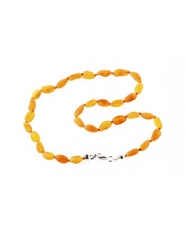 Honey Olive Raw Baltic Amber Beads Teething Necklace
