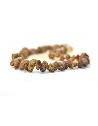Green Chip Raw Amber Beads Necklace for Baby