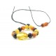 Multi Color Round Polished Amber Necklace for Mothers