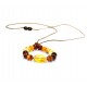 Multi Color Round Polished Amber Necklace for Mothers