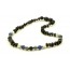 Cherry Half Baroque Raw Amber & Lapis Lazuli & Hematite & Howlite & Obsidian Necklace for Child