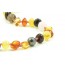 Baroque Polished Amber Mix& Colorful Gemstones  Necklace for Child