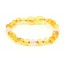 Lemon Baroque Raw Amber & Quartz Beads Bracelet-Anklet for Child