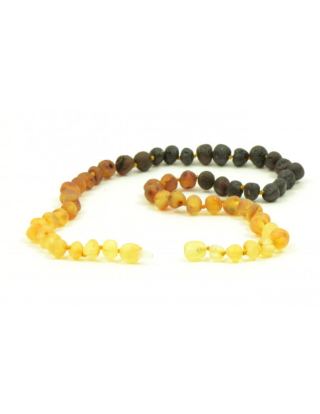 Rainbow Baroque Raw Amber Beads Necklace for Adult