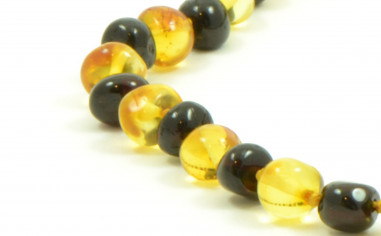 Cherry & Lemon Baroque Polished Amber Beads Necklace for Adult