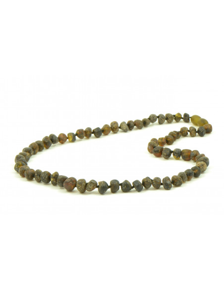Green Baroque Raw Amber Beads Necklace for Adult