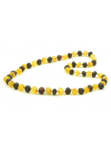 Cherry & Lemon Baroque Raw Amber Beads  Necklace for Adult