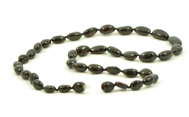 Cherry Olive Polished Natural Baltic Amber Necklace for Adult