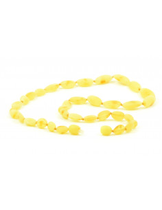 Lemon Olive Raw Amber Beads Necklace for Adult