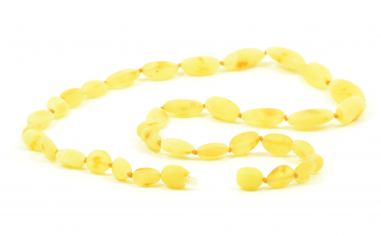 Lemon Olive Raw Natural Baltic Amber Necklace for Adult
