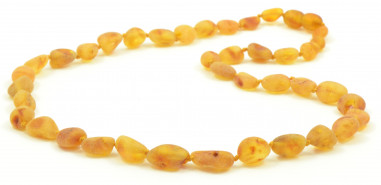 Honey Olive Raw Natural Baltic Amber Necklace for Adult