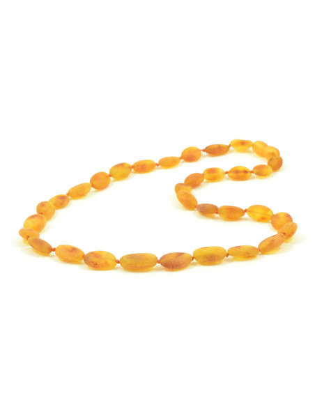 Honey Olive Raw Natural Baltic Amber Necklace for Adult