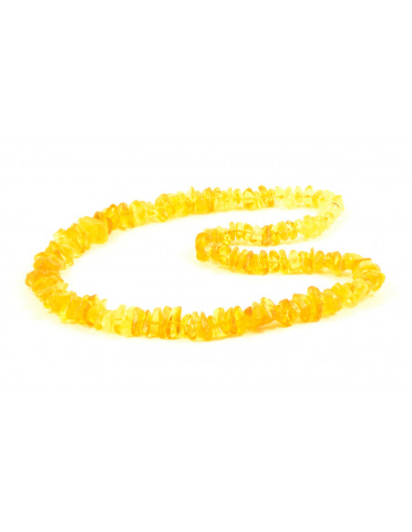 Lemon Chip Polished Amber Beads Necklace for Adult