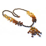 Rainbow Chip Polished Amber Necklaces for Adult