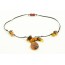 Multi Color Polished Amber Stones Necklace for Adult on Black String