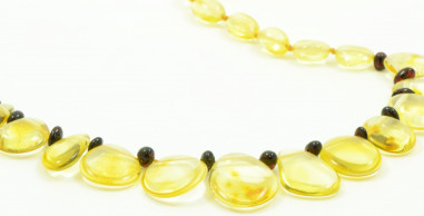 Lemon & Cherry Polished Amber Necklace