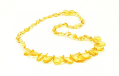 Lemon Polished Amber Necklace for Adult