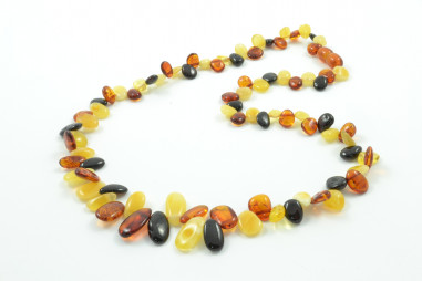 Multi Color Polished Amber Necklace for Adult