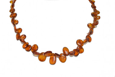 Cognac Polished Amber Necklace for Adult
