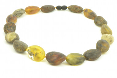 Green Raw Amber Necklace for Adult