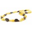 Milky Chips & Cherry Bean Polished Amber Necklace for Adult