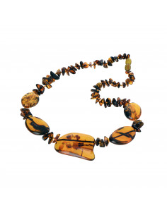 Green Polished Amber Necklace for Adult