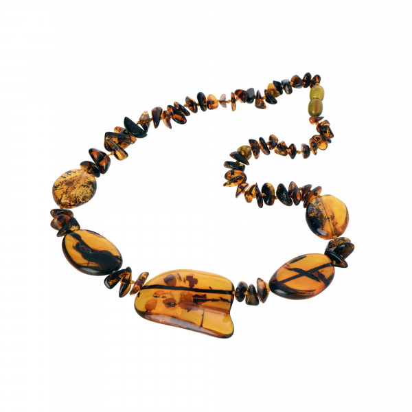 Green Polished Amber Necklace for Adult