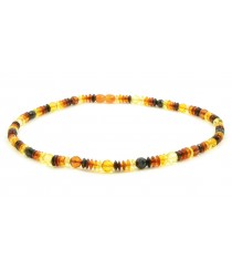 Multi Color Faceted Polished Amber Necklace for Adult