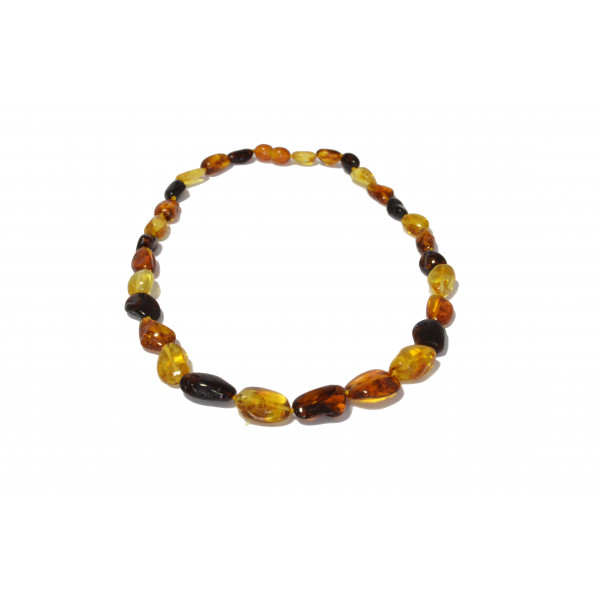 Multi Color Polished Amber Necklace for Adult