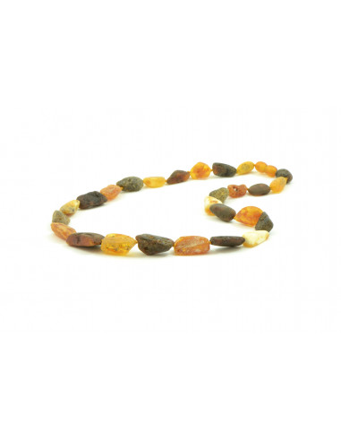 Multi Color Raw Amber Necklace for Adult
