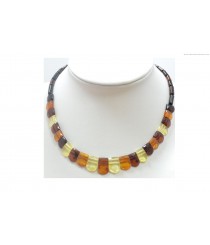 Multi Color Faceted Amber Necklace for Adult