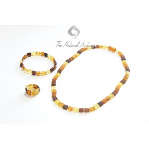 Raw Multicolor Baltic Amber Necklace...