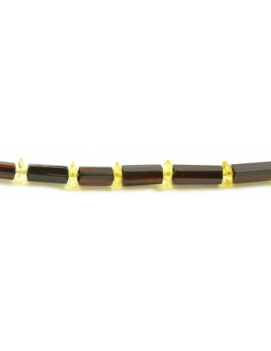 Cherry & Lemon Faceted Amber Necklace for Men