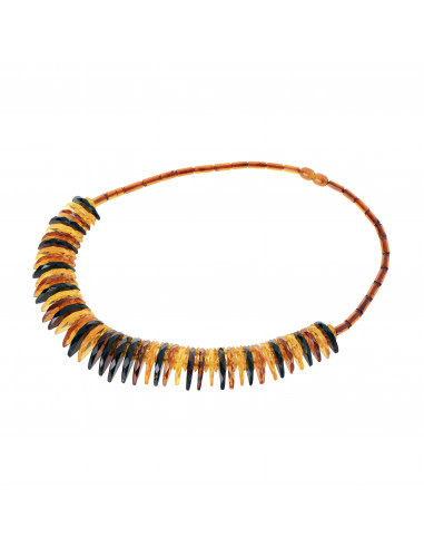 Multi Color Faceted Amber Necklace for Adult