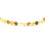 Multi Color Square Polished Amber Necklace for Adult