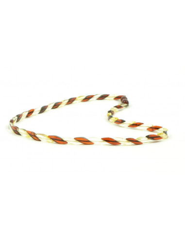 Cherry & Lemon Polished Snake Shape Amber Necklace for Adult